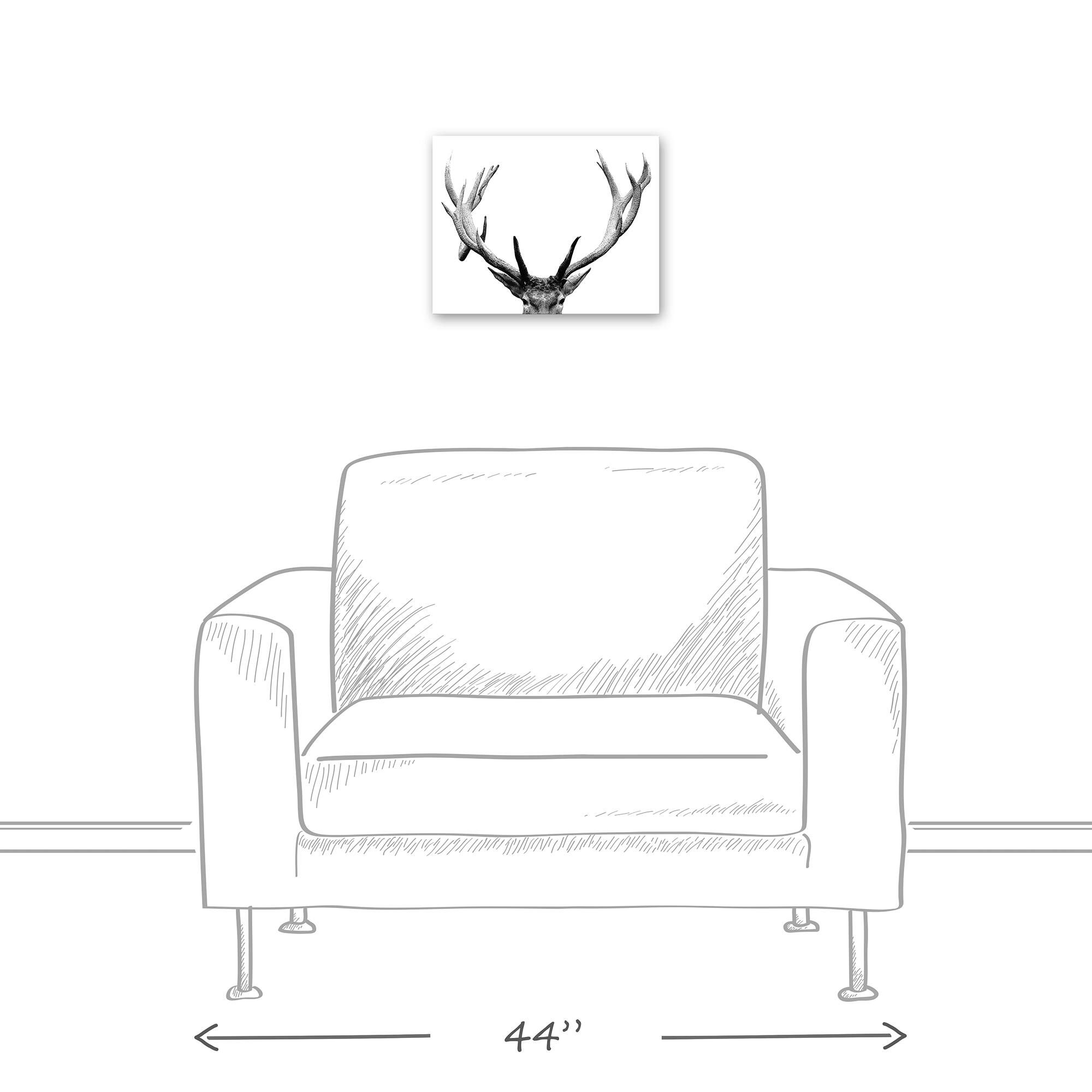 Deer Antlers 11" x 14" Canvas Wall Art